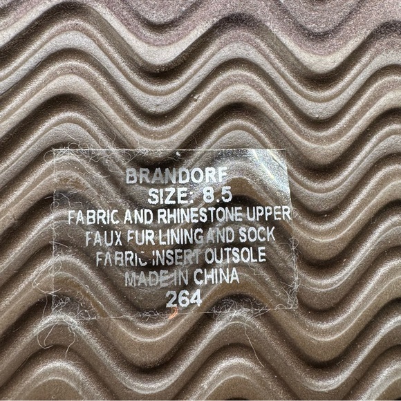 Madden Girl Brandorf Rhinestone Slip on Sandals Bling Faux Fur Lined Size 8.5 - Picture 10 of 10